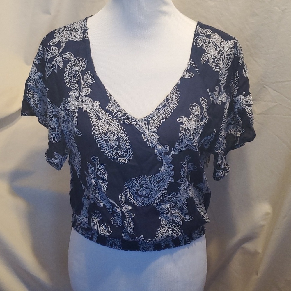 Paper Crane Floral Blouse SZ LG